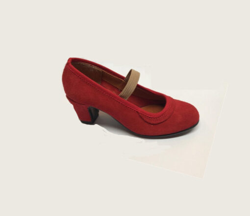 Zapatos de Baile Flamenco con Elástico Ante