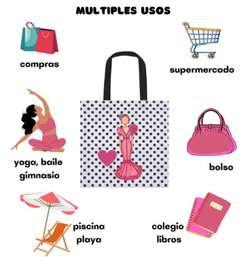 Bolsa Tela TOTE Diseños Flamencos