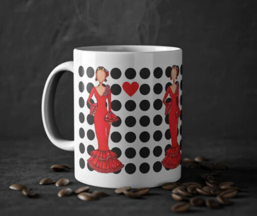 Taza Cerámica Diseños Flamencos