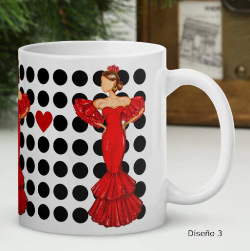 Taza Cerámica Diseños Flamencos