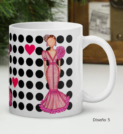 Taza Cerámica Diseños Flamencos