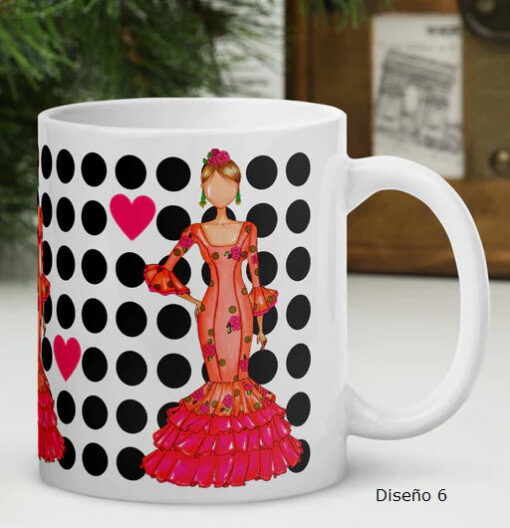 Taza Cerámica Diseños Flamencos