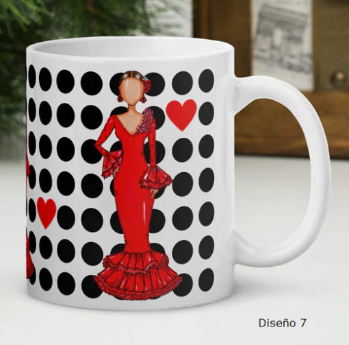 Taza Cerámica Diseños Flamencos