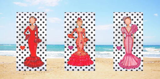 Toalla Secado Rápido Diseños Flamencos