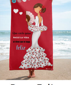 Toalla Secado Rápido Diseños Flamencos