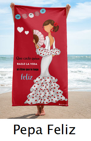 Toalla Secado Rápido Diseños Flamencos