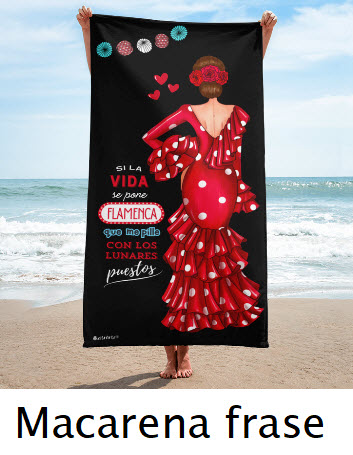 Toalla Secado Rápido Diseños Flamencos