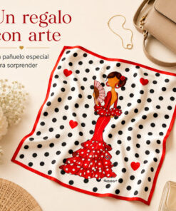 Pañuelo Seda Diseño Flamenco