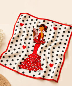 Pañuelo Seda Diseño Flamenco